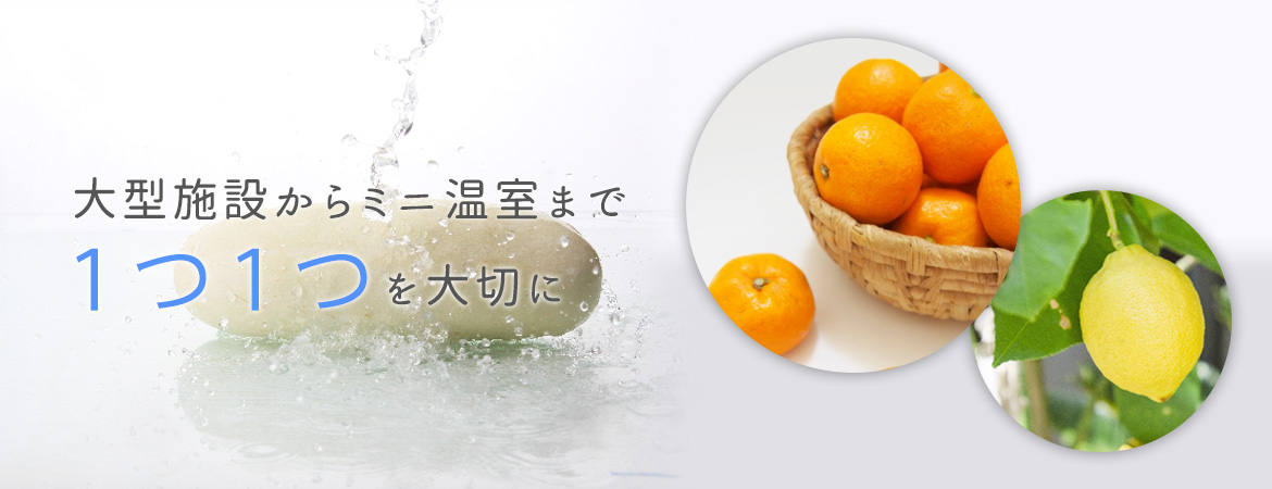 大型施設からミニ温室まで１つ１つを大切に